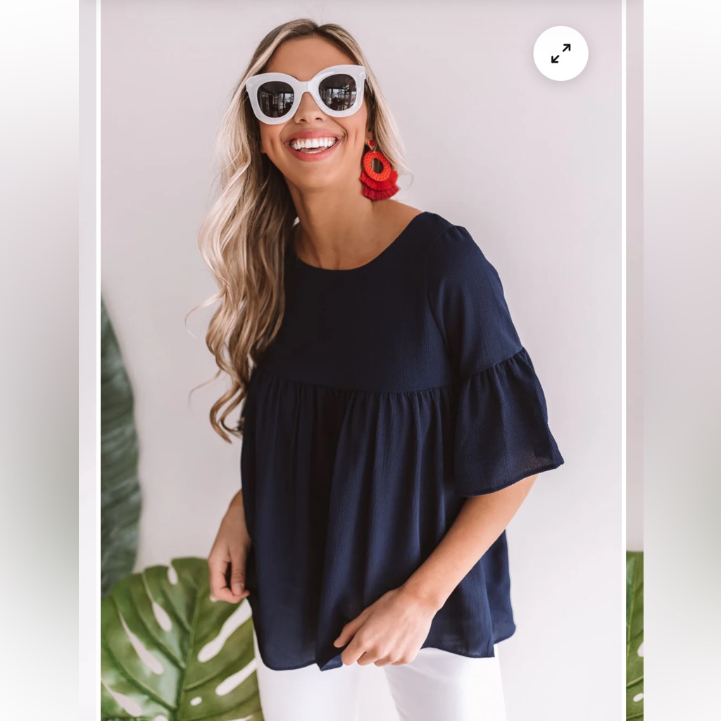 Xirena Navy Blouse